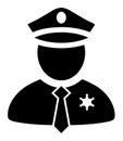 Police Guy - Raster Icon Illustration