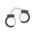 police handcuffs cartoon vector illustration