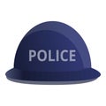 Police hat icon, cartoon style