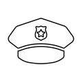 Police Hat Icon Line Vector graphics Royalty Free Stock Photo