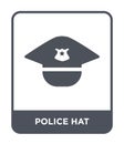 police hat icon in trendy design style. police hat icon isolated on white background. police hat vector icon simple and modern Royalty Free Stock Photo