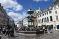 Police health corona virus warning for tourists in Copenhagen