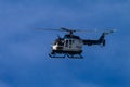 Police Helicopter Blue Sky Royalty Free Stock Photo