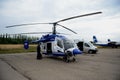 Police helicopter KA-226 at the airport