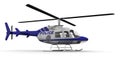 Police Helicopter Side Royalty Free Stock Photo