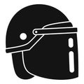 Police helmet icon, simple style