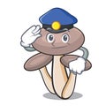 Police honey agaric mushroom character cartoon