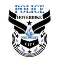 Police hoverbike vector design template Royalty Free Stock Photo