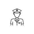 Police icon. Element of legal services thin line icon