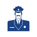 Police icon. Policeman officer sign. Cop symbol