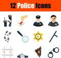 Police Icon Set Royalty Free Stock Photo