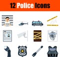 Police Icon Set Royalty Free Stock Photo