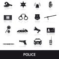 Police icons set eps10 Royalty Free Stock Photo