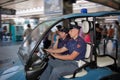 Police inside the train station. Royalty Free Stock Photo