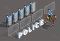 Police Isometric Composition