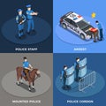 Police Concept Icons Set Royalty Free Stock Photo