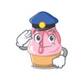 Police kakigori is served into character glasses