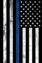 Police Law Enforcemtnt Support Vertical Textured Flag