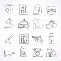 Police, law and security icons