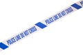 Police line crime scene tape and white copy space Royalty Free Stock Photo