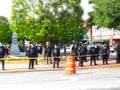 Police line during protests in Atlanta