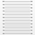 Police lineup or mugshot, centimeters