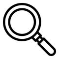 Police magnify glass icon, outline style Royalty Free Stock Photo