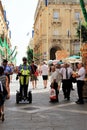 Valletta, Malta, July 2014. Police on the main street of the capital in the summer.