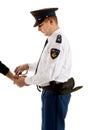 Police man is making a arrest Royalty Free Stock Photo