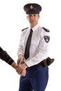 Police man is making a arrest Royalty Free Stock Photo
