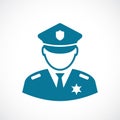 Police officer vector icon Royalty Free Stock Photo