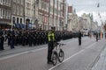 Police Man At The Visit Of The President Of Italy At Amsterdam The Netherlands 9-11-2022