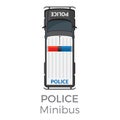 Police Minibus Car Service Means of Transportation Royalty Free Stock Photo