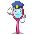 Police mirror in the cartoon shape funny Royalty Free Stock Photo