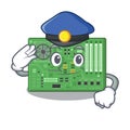 Police motherboard isolated with in the characater