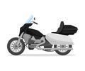 Police motobike. Vector illustration on a white background.