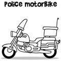 Police motor of transport vector Royalty Free Stock Photo