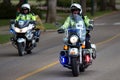 Police Motorcycle at Tour Alberta 2016 Royalty Free Stock Photo