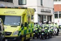 Police Motorcyclists and Ambulance