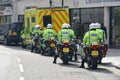 Police Motorcyclists from behind