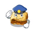 Police moussaka with in the mascot shape Royalty Free Stock Photo