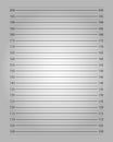 Police mugshot background with centimeters height chart and lighting effect. Photo frame of wanted, arrested or suspect