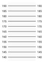 Police mugshot background. Person's height measuring scale