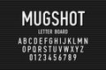 Police mugshot letter board style font