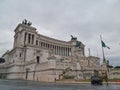 Police near the Altar of the Fatherland, also known as the National Monument to Victor Emmanuel II. Rome, Italy Royalty Free Stock Photo