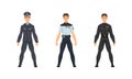 Police Officer from Around the World Wearing Uniform Vector Set