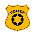 Police officer badge vector icon Royalty Free Stock Photo