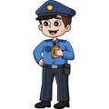 Police Officer Cartoon Colored Clipart