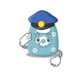 Police officer cartoon drawing of baby apron wearing a blue hat Royalty Free Stock Photo