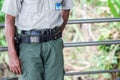 Police officer in Central America on duty.